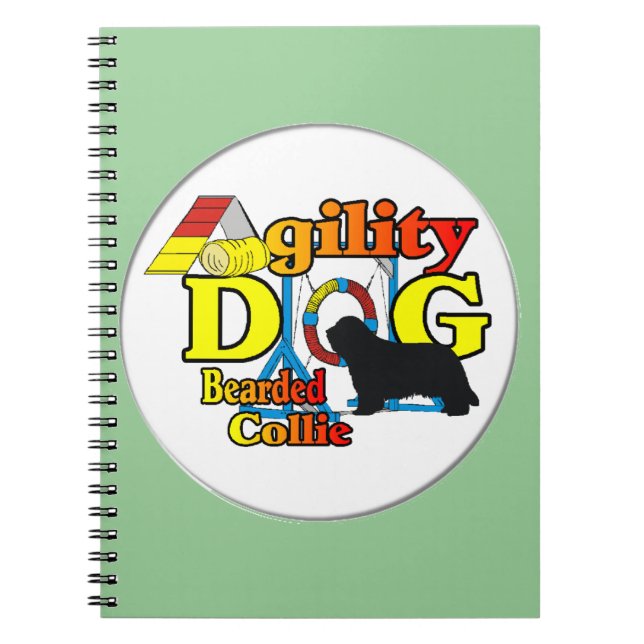 bearded collie agility notebook (Front)