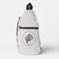Bearded Collie Beardie Black Drawing Cute Dog Art