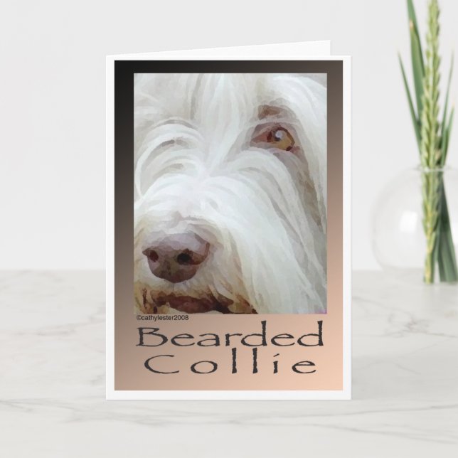 Bearded Collie Card (Front)