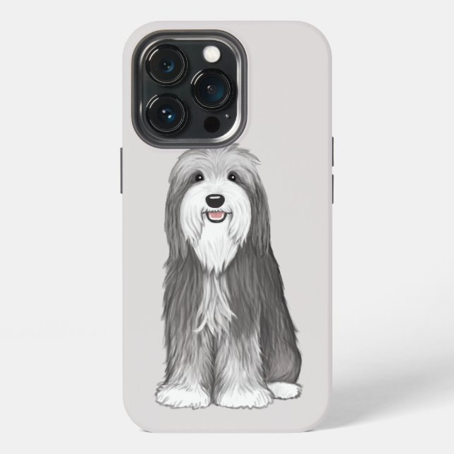Bearded Collie Cartoon Dog iPhone Case (Back)
