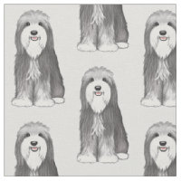 Bearded Collie Cartoon Dog Patterned