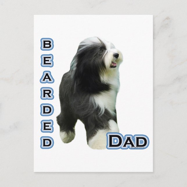 Bearded Collie Dad 4 Postcard (Front)