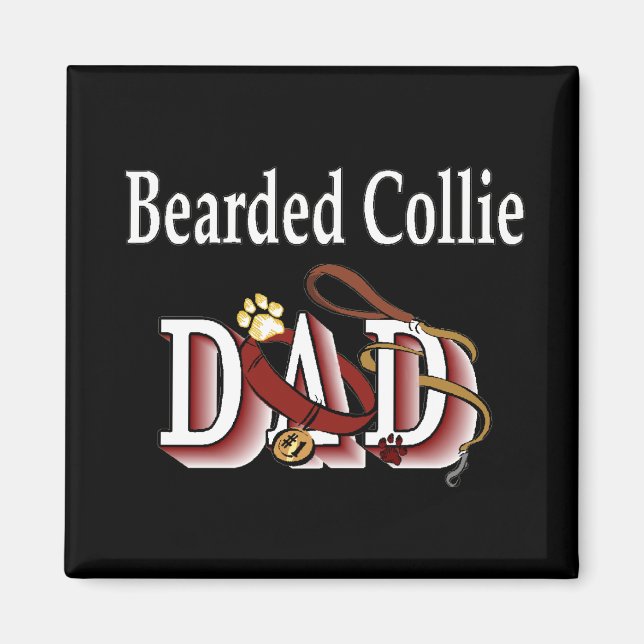 bearded collie dad Magnet (Front)