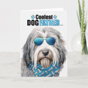 Bearded Collie Dog Coolest Dad Ever Father's Day Holiday Card