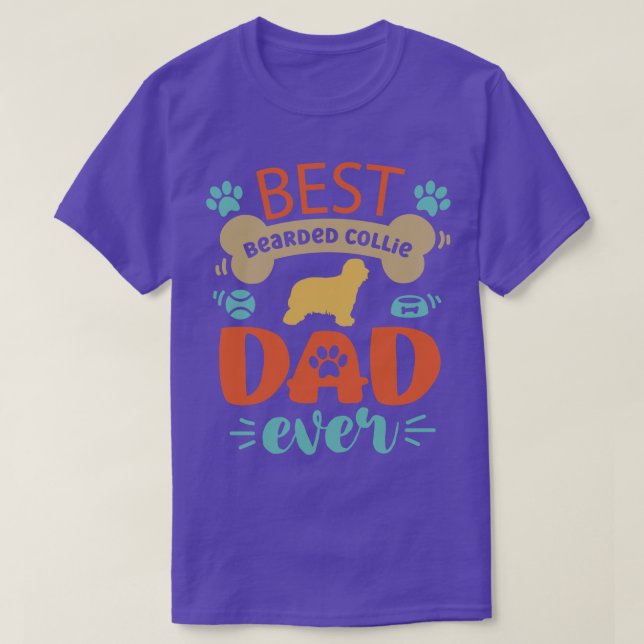 Bearded Collie Dog Dad T-Shirt (Design Front)