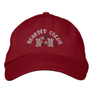 Bearded Collie Dog MOM Embroidered Hat