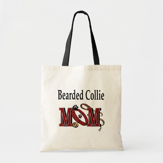 Bearded Collie Dog MOM Tote Bag (Front)