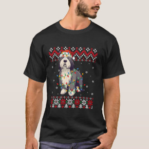 Bearded Collie Dog Santa Hat Men Kids Ugly Christm T-Shirt