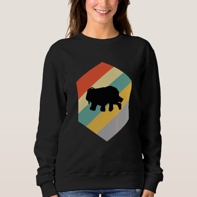 Bearded Collie Dog Vintage Design Sweatshirt (Front)