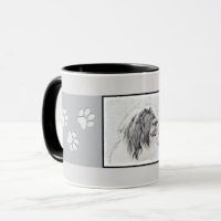 Bearded Collie Drawing - Cute Original Dog Art