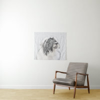 Bearded Collie Drawing - Cute Original Dog Art