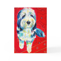 Bearded Collie Greeting Card, envelopes included