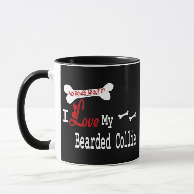 Bearded Collie (I Love) Mug (Left)
