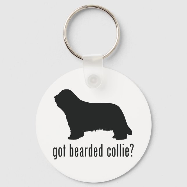 Bearded Collie Keychain (Front)