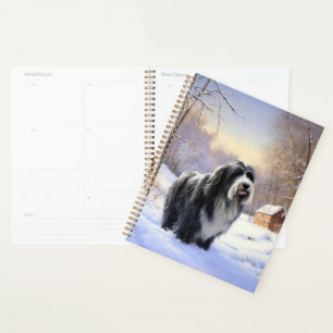Bearded Collie Let It Snow Christmas Planner
