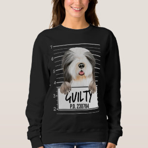Bearded Collie Mugshot Guilty Dog Sweatshirt