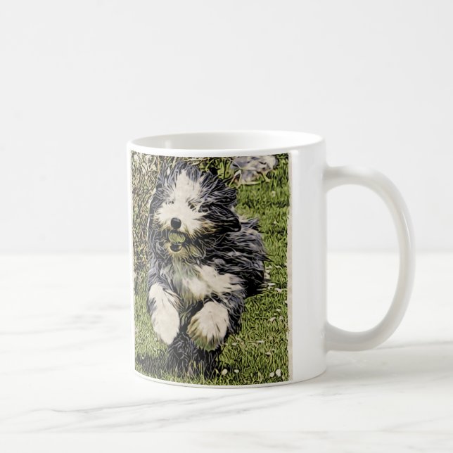 Bearded Collie on the Run Mug (Right)