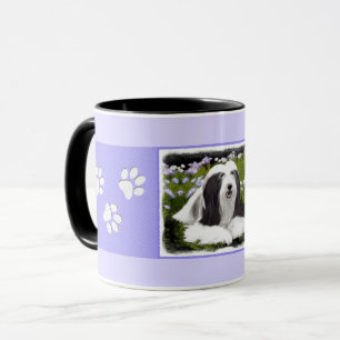 Bearded Collie Painting - Cute Original Dog Art Mug