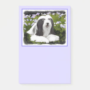 Bearded Collie Painting - Cute Original Dog Art Post-it Notes