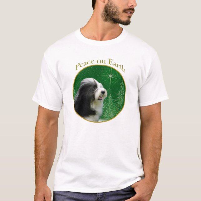 Bearded Collie Peace T-Shirt (Front)