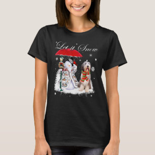 Bearded Collie Santa Dog Christmas Snowman Xmas Pa T-Shirt