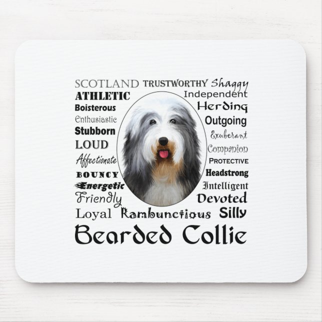 Bearded Collie T Shirt  Mouse Pad (Front)