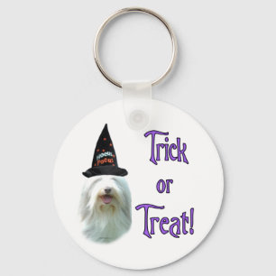 Bearded Collie Trick Keychain
