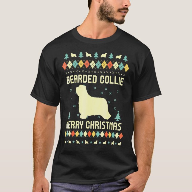 Bearded Collie Ugly Christmas Sweater (Front)