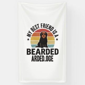 Bearded Collie Vintage Sunset Dog Lover Design_1 Banner