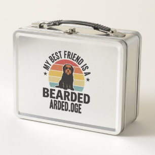 Bearded Collie Vintage Sunset Dog Lover Design_1 Metal Lunch Box