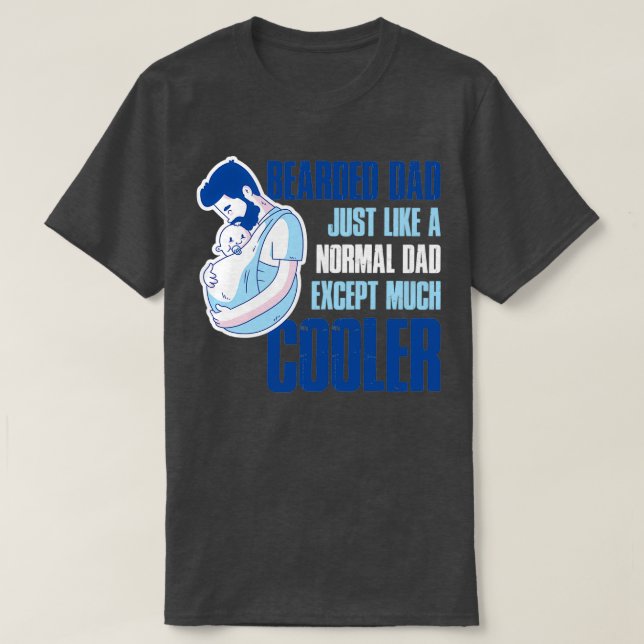 Bearded Dad Funny Beard Gift Classic TShirt (Design Front)