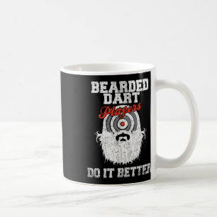 Bearded Dart Players Do It Better Funny Dartboard Coffee Mug
