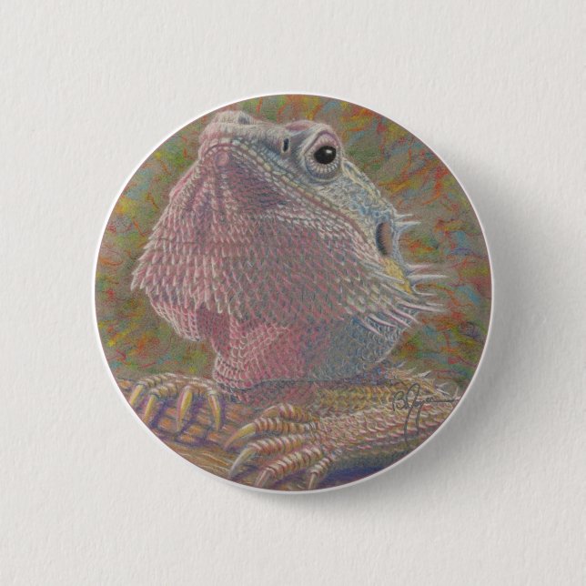 Bearded Dragon 2 Inch Round Button (Front)