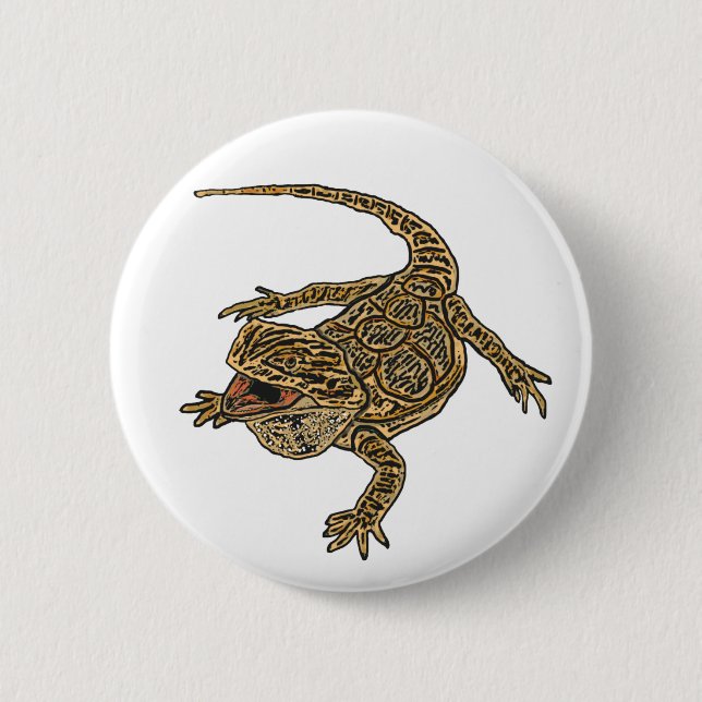Bearded Dragon 2 Inch Round Button (Front)