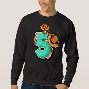 Bearded Dragon 5th Birthday Reptile Animal Graphi Sweatshirt