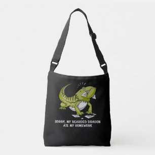 Bearded Dragon Ate My Homework Student Lizard Crossbody Bag