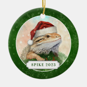 Bearded Dragon Ceramic Circle Ornament