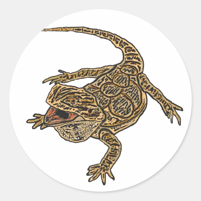 Bearded Dragon Classic Round Sticker (Front)