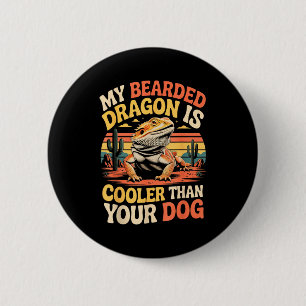 Bearded Dragon Cooler Reptile Animal Beardie Beard 2 Inch Round Button
