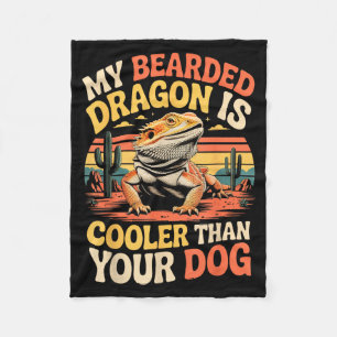 Bearded Dragon Cooler Reptile Animal Beardie Beard Fleece Blanket