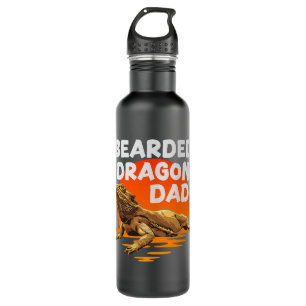 Bearded Dragon Dad Lizard Herpetologist Pogona  710 Ml Water Bottle