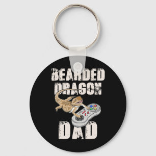 Bearded Dragon Dad Video Game Reptiles Pagona Game Keychain