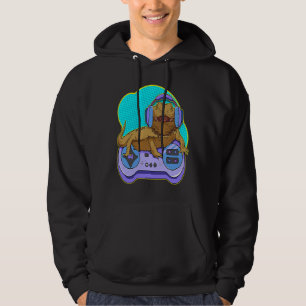 Bearded Dragon Gamer Computer Game Player Lizard Hoodie
