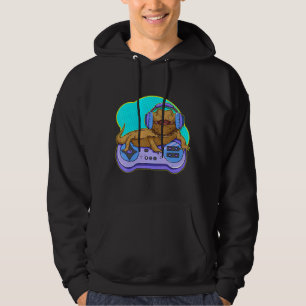 Bearded Dragon Gamer Computer Game Player Lizard Hoodie