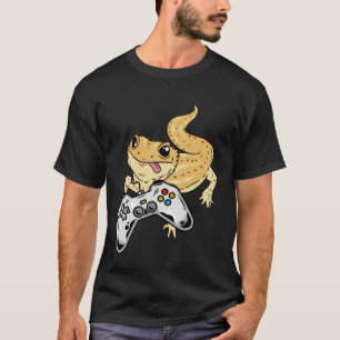 Bearded Dragon Gamer Video Games Lizard Reptile Ga T-Shirt