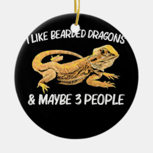Bearded Dragon Gift For Men Women Pogona Lizard Ceramic Ornament