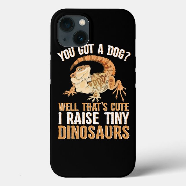 Bearded Dragon Gift Men Women Funny I Raise Tiny D Case-Mate iPhone Case (Back)