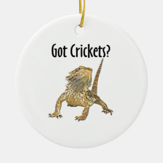 Bearded Dragon Got Crickets Ceramic Ornament