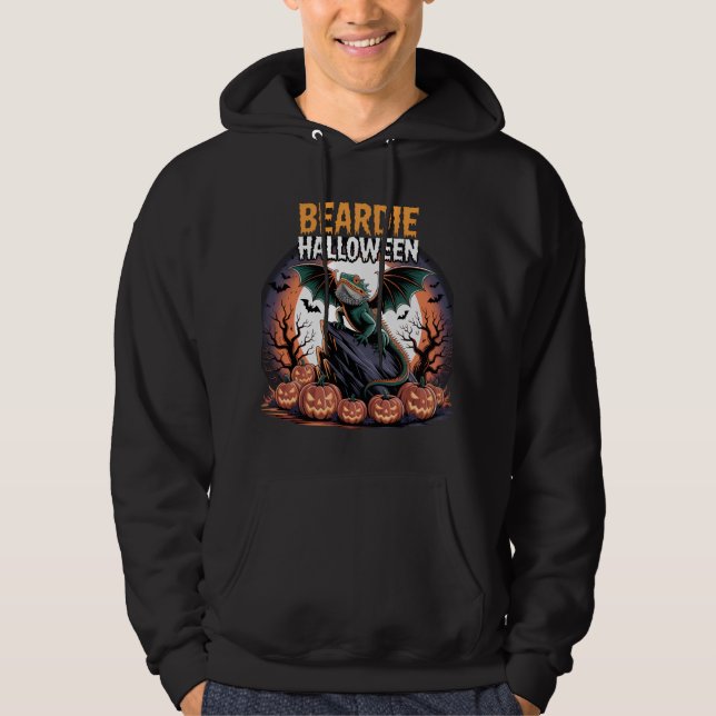 Bearded Dragon Halloween Art Hoodie (Front)