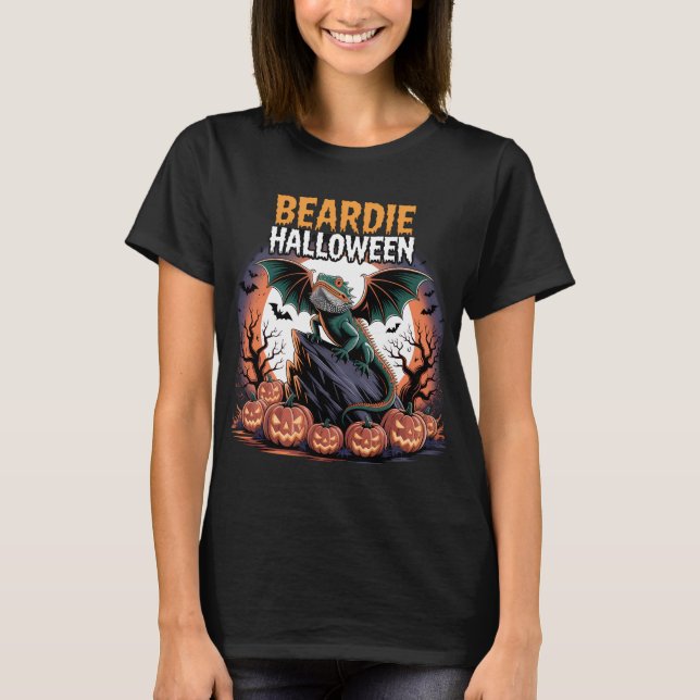 Bearded Dragon Halloween Art T-Shirt (Front)